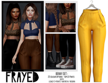 Frayed - Benny Pants - Mustard