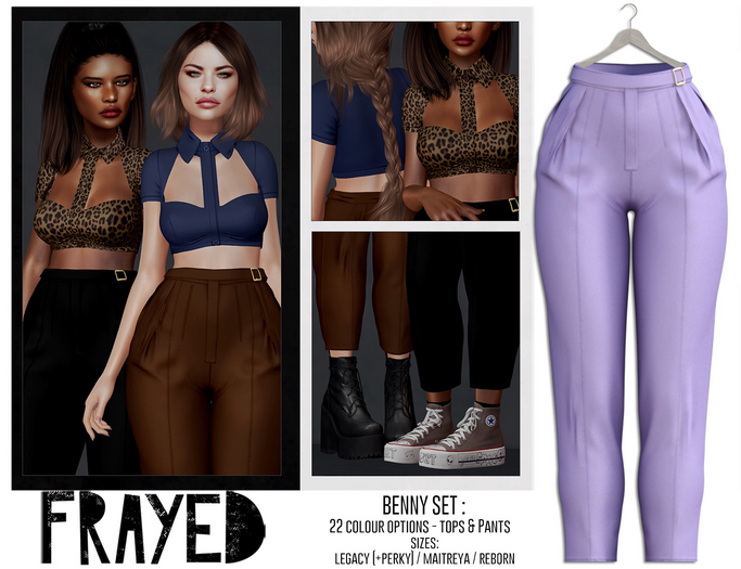 Frayed - Benny Pants - Lilac