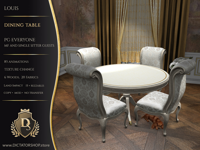 [Ds] Louis - Dining Table PG