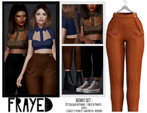 Frayed - Benny Pants - Rust