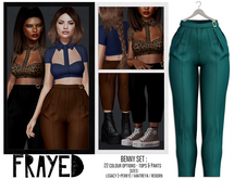 Frayed - Benny Pants - Teal