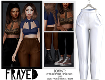 Frayed - Benny Pants - White
