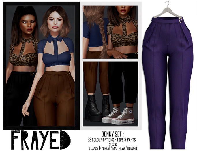 Frayed - Benny Pants - Purple