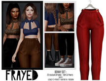 Frayed - Benny Pants - Red