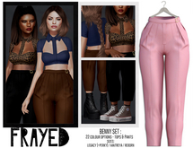 Frayed - Benny Pants - Pink