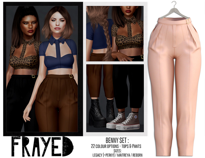 Frayed - Benny Pants - Nude