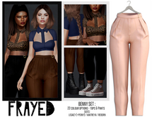 Frayed - Benny Pants - Nude