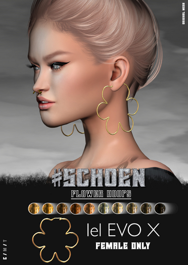 #SCHOEN - Flower Hoops - Female Evox