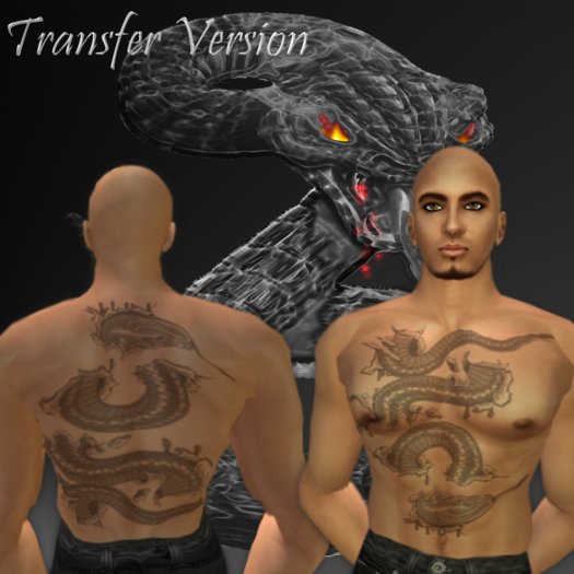 Snakes Men Upper Tattoo (T)