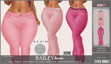 Dark Angel : Bailey Jeans - Mini Pack [3] Legacy - Maitreya - Reborn + [Juicy Rolls] - Belleza Gen.X - Erika