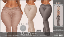 Dark Angel : Bailey Jeans - Mini Pack [2] Legacy - Maitreya - Reborn + [Juicy Rolls] - Belleza Gen.X - Erika