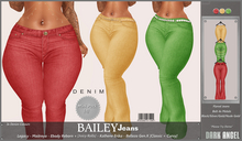 Dark Angel : Bailey Jeans - Mini Pack [4] Legacy - Maitreya - Reborn + [Juicy Rolls] - Belleza Gen.X - Erika