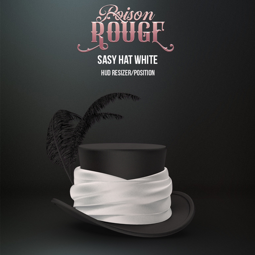 POISON ROUGE Sasy Hat White