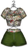 Graffitiwear Parrots Curvacious Top & Shorts