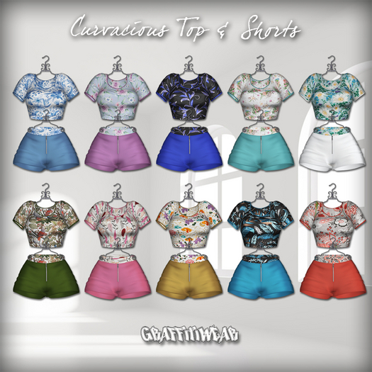 Graffitiwear Curvacious Top & Shorts Fatpack