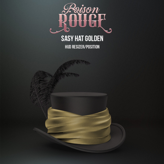POISON ROUGE Sasy Hat Golden 
