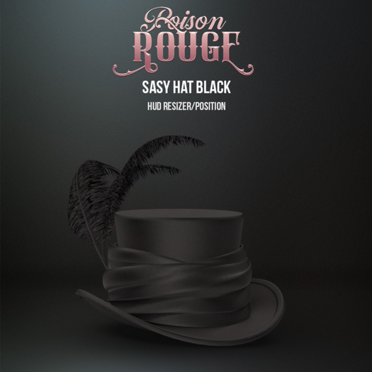 POISON ROUGE Sasy Hat Black