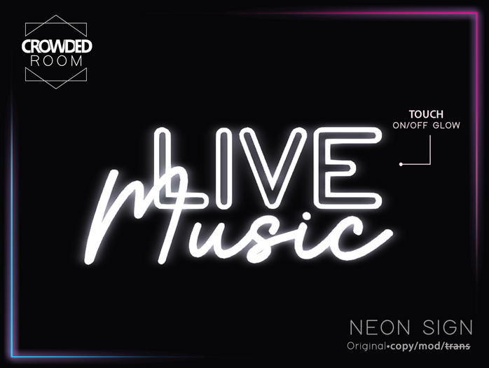 Crowded Room - Neon Sign - Live Music 03