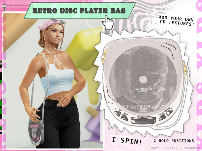 / XLR8 / Retro Disc Player Bag / White / Unpack.exe