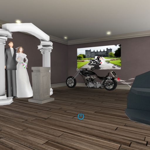 Wedding Motorcycle just married