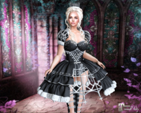 Violent Seduction - Madame Chevaliere SET+STYLES CORSET - BLACK