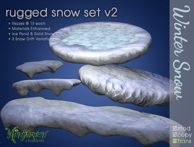 Winter Snow Drifts - Rugged Snow Set V2