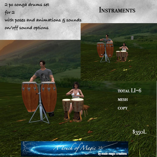 congo drums 2 pc. set for 2-Box LI=6