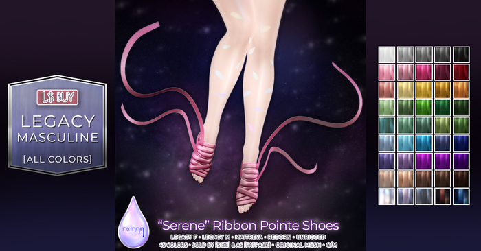 rainnn Serene Ribbon Pointe Shoes [LEGACY M]