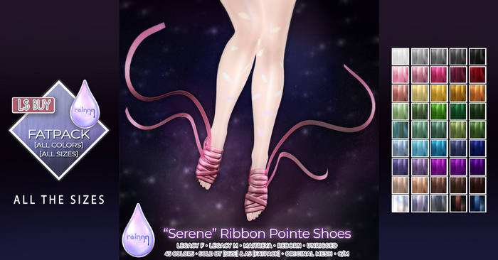 rainnn Serene Ribbon Pointe Shoes [FATPACK]