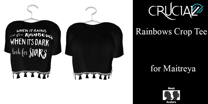Crucial - Rainbow Crop tee
