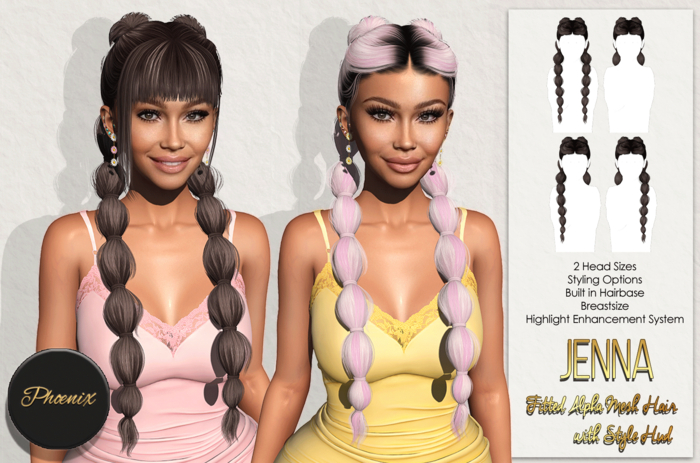 :::Phoenix::: Jenna Hair Dark Styles (add me)