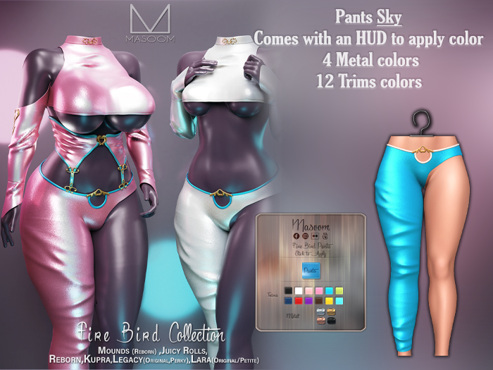 [[ Masoom ]] Fire Bird Pants - Sky
