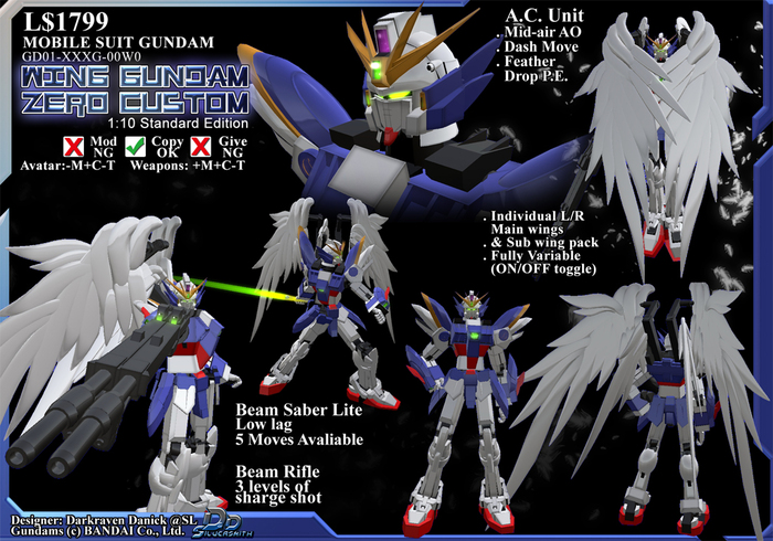 GD01-XXXG-00W0- Wing Gundam Zero Custom (Boxed)