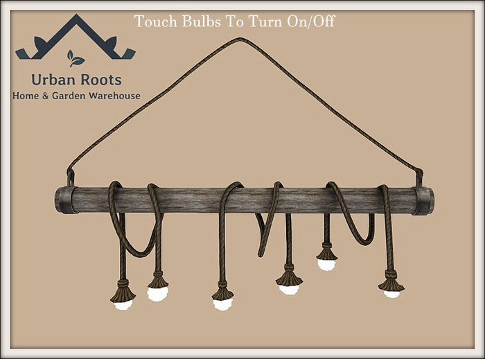 UR Rustic Hanging Rope Light 