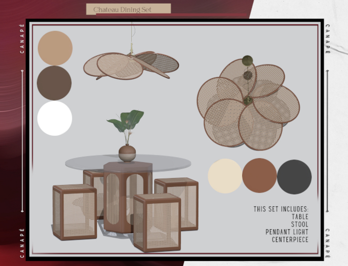 [Canape] Chateau Dining Set FATPACK