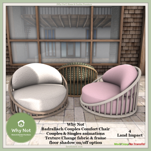 Why Not - Badrallach Couples Comfort Chair -TC-Boxed