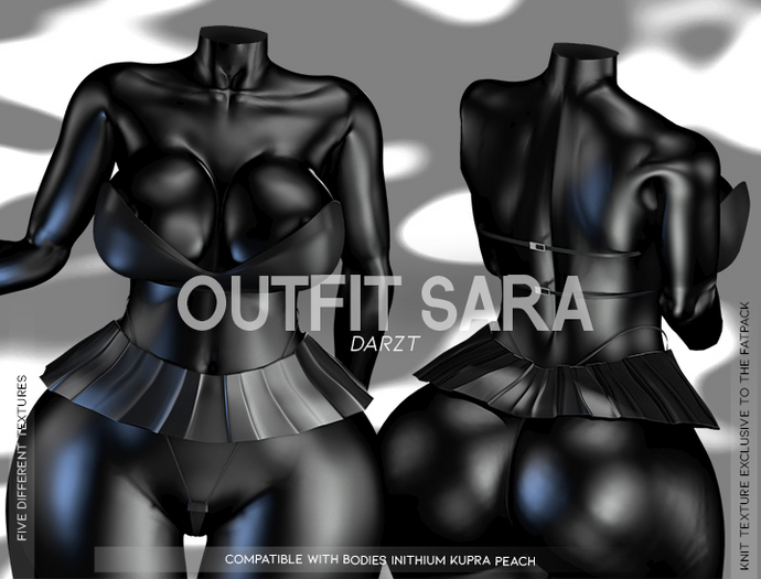l DARZT l SARA OUTFIT I BLACK I PEACH & INITHIUM