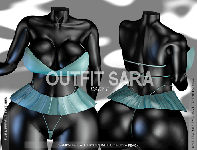 l DARZT l SARA OUTFIT I TURQUOISE I PEACH & INITHIUM