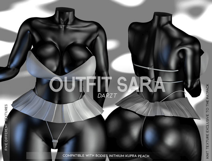 l DARZT l SARA OUTFIT I WHITE I PEACH & INITHIUM