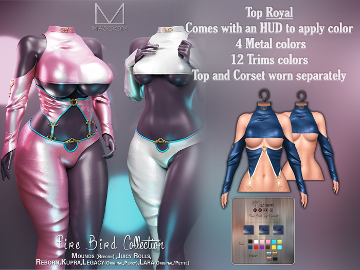 [[ Masoom ]] Fire Bird Top - Royal