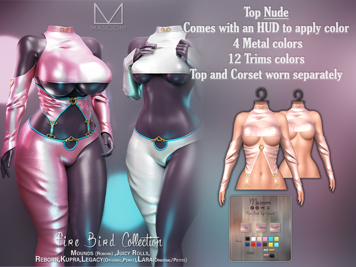 [[ Masoom ]] Fire Bird Top - Nude