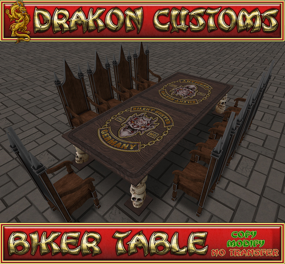 ::DC::Middle Ages Biker Table And Chair