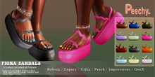 Peechy. Fiona Sandals - Tiff Blue
