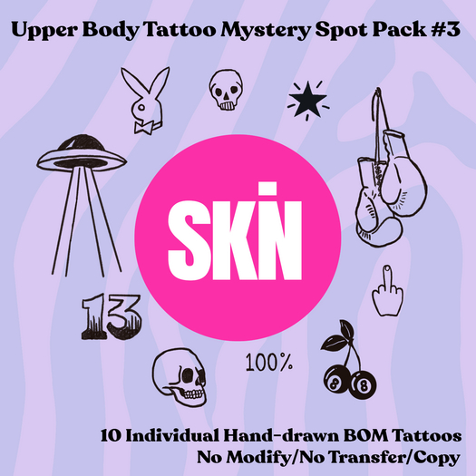 SKN - Upper Body Tattoo Mystery Spot Pack #3 