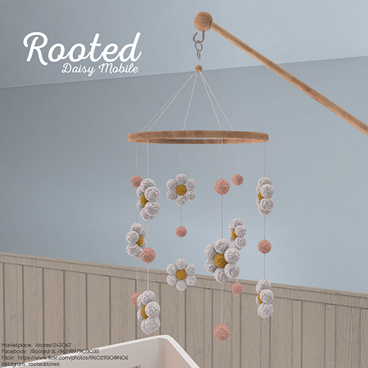 Rooted - Daisy Mobile (Wood)