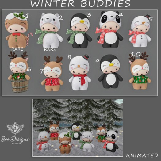 02 Bee Designs -Winter Buddies RARE