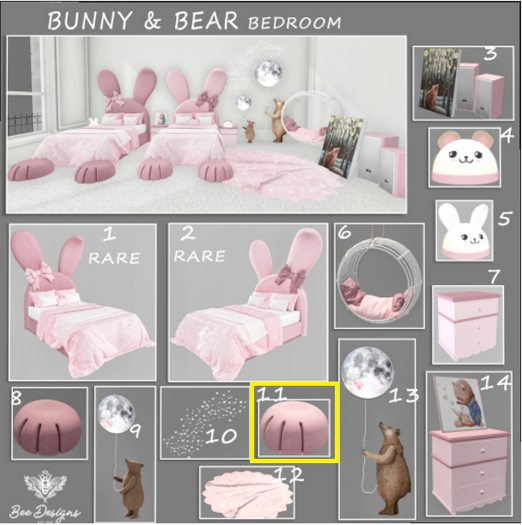 11 Bee Designs Bunny & Bear Bedroom