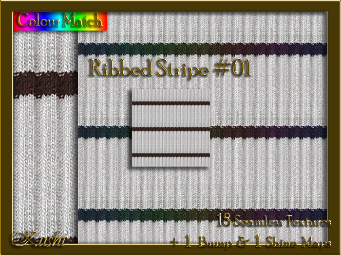 Second Life Marketplace - Ribbed Stripe #01 Seamless Texture Pack