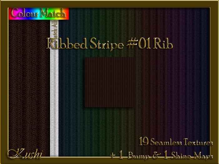 Second Life Marketplace - Ribbed Stripe #01 Rib Solid Seamless Texture Pack