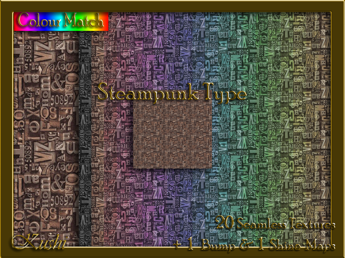 Steampunk Type Seamless Texture Pack